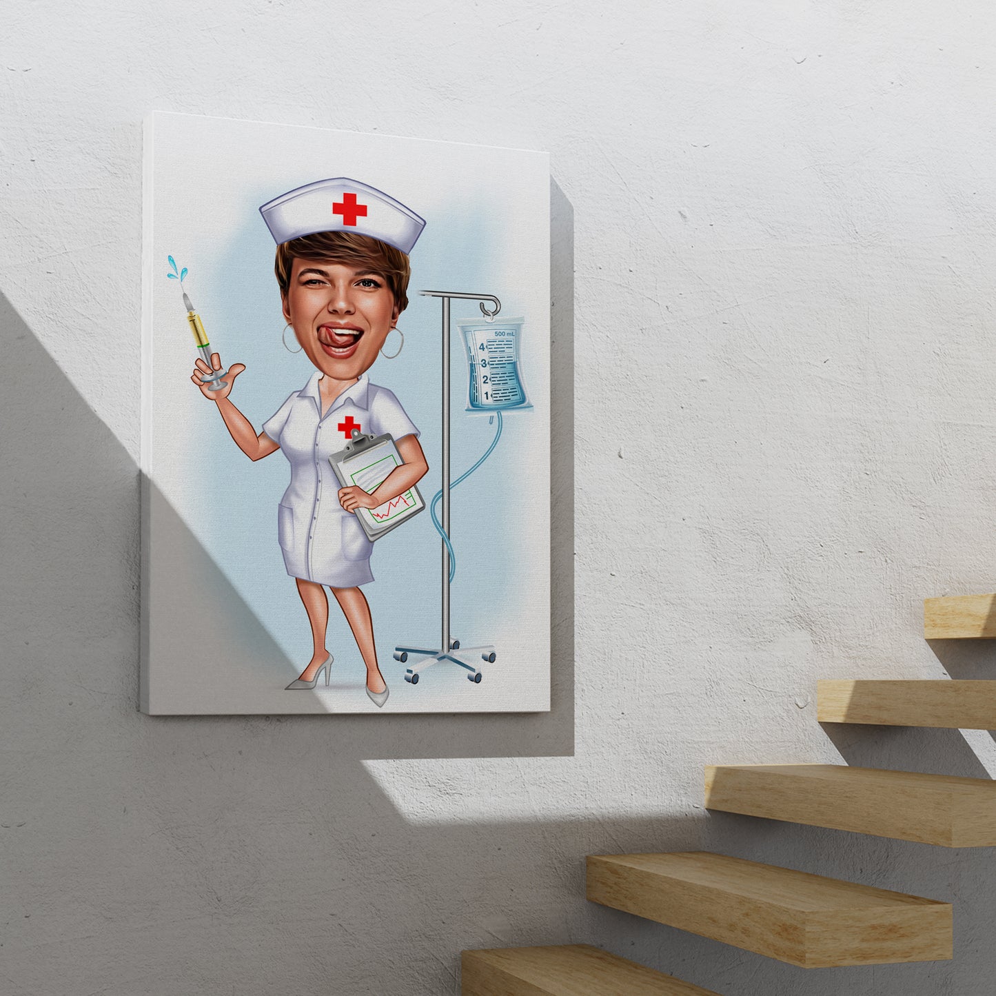 Kişiselleştirilmiş Sağlık Temalı Karikatür Tablo