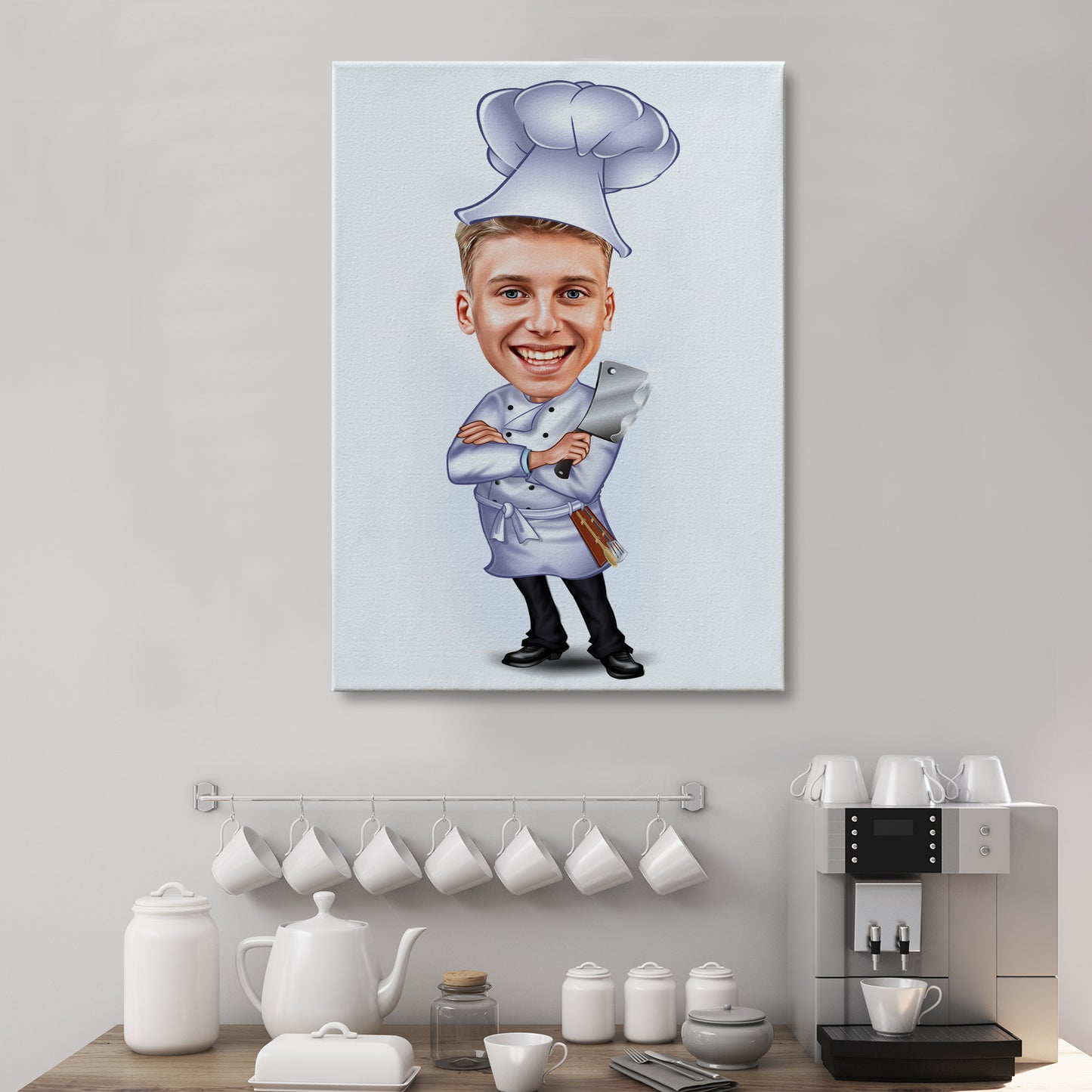 Kişiselleştirilmiş Şef Karikatür Tablo