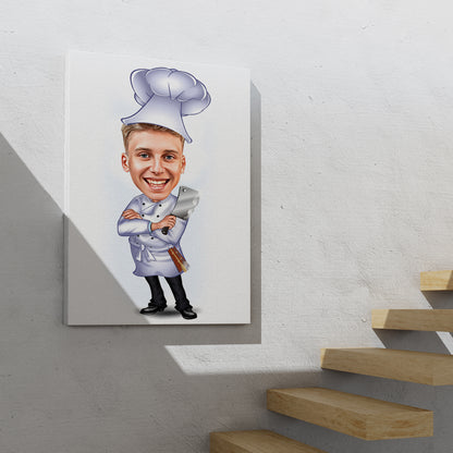 Kişiselleştirilmiş Şef Karikatür Tablo
